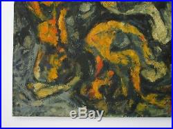 MID Century Painting Abstract Expressionism Large Non Objective Unsigned Vintage