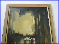 MID Century Painting Large Abstract Expressionism Vintage Non Objective 1960