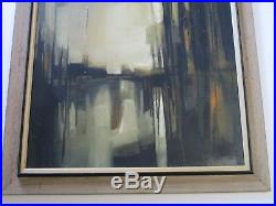 MID Century Painting Large Abstract Expressionism Vintage Non Objective 1960