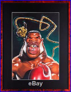 MIKE TYSON Original Painting by Sebastian KRUGER 1987 Framed Art Vintage Amazing