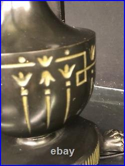 MOE BRIDGES ORIGINAL VINTAGE REVERSE PAINTED LAMP MODEL 195 c. 1920s SIGNED