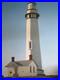 MURAL SIZE AUTHENTIC VINTAGE OIL PAINTING fine art LIGHT HOUSE 58 X 44 AIRBRUSH