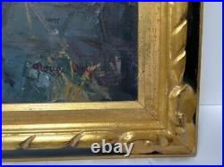 MYSTERY ARTIST Vintage Original Oil Painting Regionalism Signed Marsh Landscape