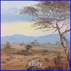 M Le Granger Signed Vintage South African Landscape Oil On Board