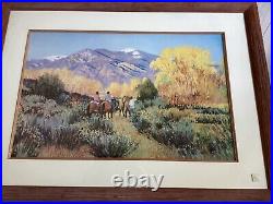 Magic of Taos by Valerie Graves Vintage Frame 26X35Signed