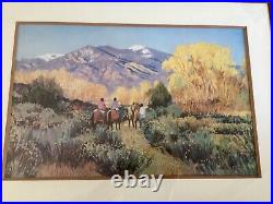 Magic of Taos by Valerie Graves Vintage Frame 26X35Signed