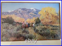 Magic of Taos by Valerie Graves Vintage Frame 26X35Signed