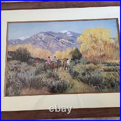 Magic of Taos by Valerie Graves Vintage Frame 26X35Signed