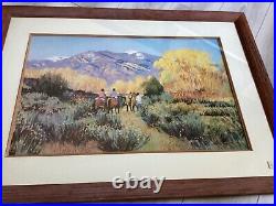 Magic of Taos by Valerie Graves Vintage Frame 26X35Signed