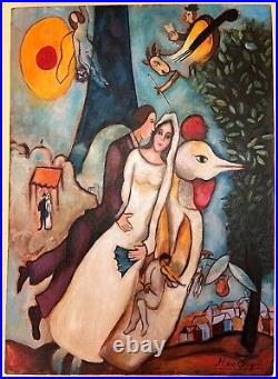 Marc Chagall painting, oil on canvas, signed & stamped