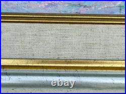 Marie Charlot Signed Oil Painting Elegant Women at Beach- Vtg Mid-Century Art