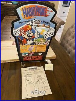 Mario Paint Collector 1992 Vintage Signage Store Display Snes Sign