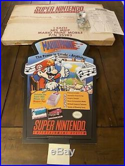 Mario Paint Collector 1992 Vintage Signage Store Display Snes Sign