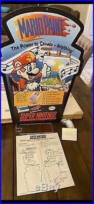 Mario Paint Collector 1992 Vintage Signage Store Display Snes Sign