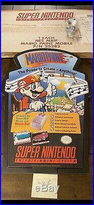 Mario Paint Collector 1992 Vintage Signage Store Display Snes Sign