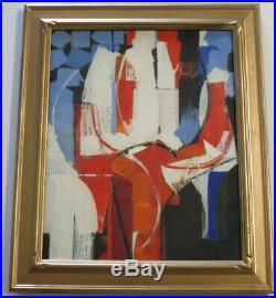 Masterful Painting Abstract Expressionism Signed Non Objective 1950's Vintage