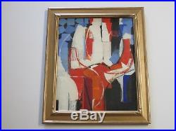 Masterful Painting Abstract Expressionism Signed Non Objective 1950's Vintage