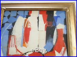 Masterful Painting Abstract Expressionism Signed Non Objective 1950's Vintage