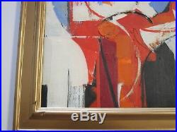 Masterful Painting Abstract Expressionism Signed Non Objective 1950's Vintage