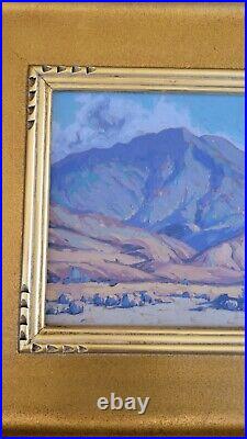 Matthew Reynolds Listed California Plein Air Desert Mountain Oil Painting Signed