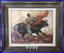 Maurice Mazeilie France toSan Diego CollectibleMatador, BullSigned Original