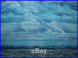 Maxine Price Signed Framed Matted Original Texas Landscape Cloud Painting