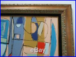 Medium Large Abstract Painting Vintage Modernism Expressionism Cubism Cubist