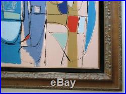 Medium Large Abstract Painting Vintage Modernism Expressionism Cubism Cubist