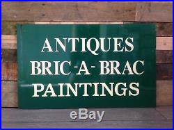 Metal Antiques Bric A Brac Paintings Shop Sign Vintage Dealer Junk Second Hand