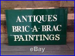 Metal Antiques Bric A Brac Paintings Shop Sign Vintage Dealer Junk Second Hand