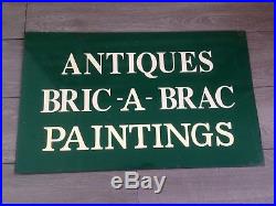 Metal Antiques Bric A Brac Paintings Shop Sign Vintage Dealer Junk Second Hand