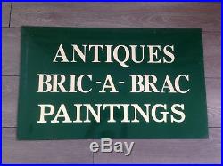 Metal Antiques Bric A Brac Paintings Shop Sign Vintage Dealer Junk Second Hand