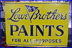 Mint Vintage Original Lowe Brothers Paints Porcelain Sign No Reserve