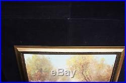 Misty River by A Bodson Realist Signed Land Waterscape River Scene Vintage