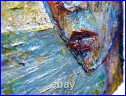 Modern Woman Girl Art Signed Female Oil Painting Abstract Portrait Vintage Deco Modern Woman Girl Art Signed Female Oil Painting Abstract Portrait Vintage Deco