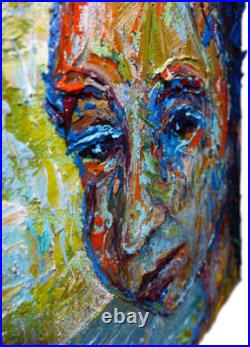 Modern Woman Girl Art Signed Female Oil Painting Abstract Portrait Vintage Deco Modern Woman Girl Art Signed Female Oil Painting Abstract Portrait Vintage Deco