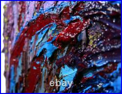 Modern Woman Girl Art Signed Female Oil Painting Abstract Portrait Vintage Deco