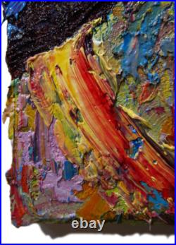 Modern Woman Girl Art Signed Female Oil Painting Abstract Portrait Vintage Deco