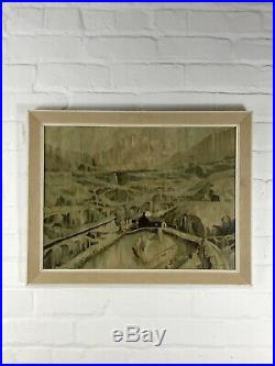 Modernist Oil On Board Painting Welsh Art Wales By Alex Campbell Antique Vintage