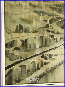 Modernist Oil On Board Painting Welsh Art Wales By Alex Campbell Antique Vintage