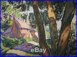 Montague Charman Vintage Modernist Country Landscape Noted New York Artist