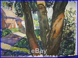 Montague Charman Vintage Modernist Country Landscape Noted New York Artist