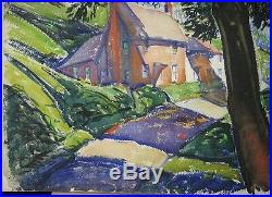 Montague Charman Vintage Modernist Country Landscape Noted New York Artist