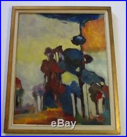 Moreno Painting Vintage Abstract Expressionism Colorful Eucalyptus Landscape