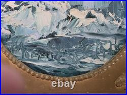 Morris Katz Signed acrylic on board painting 1976 Vintage Frame 19x15