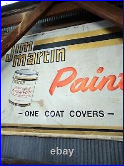 Mt Vernon Marion Illinois vintage metal Jim Martin Paint Sign /vanex/ PPG