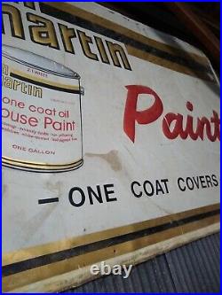 Mt Vernon Marion Illinois vintage metal Jim Martin Paint Sign /vanex/ PPG