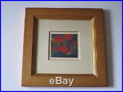 Mystery Artist Vintage Painting Abstract Expressionism Signed Floral Modernism