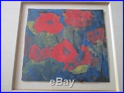Mystery Artist Vintage Painting Abstract Expressionism Signed Floral Modernism