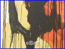 NAKAMURA NONOBJECTIVE ABSTRACT OIL PAINTING VINTAGE MID CENTURY 1969 Signed